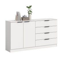 Kommode >Kopenhagen< in Weiß - 148x80x35cm (BxHxT)