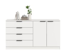 Kommode >Kopenhagen< in Weiß - 148x80x35cm (BxHxT)