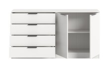 Kommode >Kopenhagen< in Weiß - 148x80x35cm (BxHxT)
