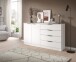 Kommode >Kopenhagen< in Weiß - 148x80x35cm (BxHxT)