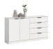 Kommode >Kopenhagen< in Weiß - 148x80x35cm (BxHxT)