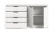 Kommode >Kopenhagen< in Weiß - 148x80x35cm (BxHxT)