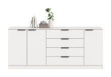 Sideboard >Kopenhagen< in Weiß - 185x80x35cm (BxHxT)