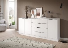Sideboard >Kopenhagen< in Weiß - 185x80x35cm (BxHxT)