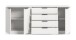Sideboard >Kopenhagen< in Weiß - 185x80x35cm (BxHxT)