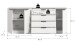 Sideboard >Kopenhagen< in Weiß - 185x80x35cm (BxHxT)