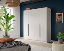 Kleiderschrank >Kopenhagen< in Weiß -...