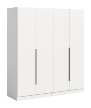 Kleiderschrank >Kopenhagen< in Weiß - 160x181x52cm (BxHxT)