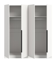 Kleiderschrank >Kopenhagen< in Weiß - 160x181x52cm (BxHxT)