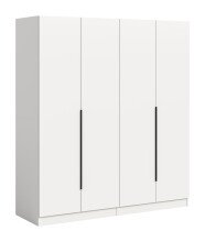 Kleiderschrank >Kopenhagen< in Weiß - 160x181x52cm (BxHxT)