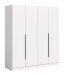 Kleiderschrank >Kopenhagen< in Weiß - 160x181x52cm (BxHxT)