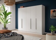 Kleiderschrank >Kopenhagen< in Weiß -...