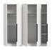 Kleiderschrank >Kopenhagen< in Weiß - 200x181x52cm (BxHxT)