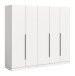 Kleiderschrank >Kopenhagen< in Weiß - 200x181x52cm (BxHxT)