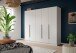 Kleiderschrank >Kopenhagen< in Weiß - 200x181x52cm (BxHxT)