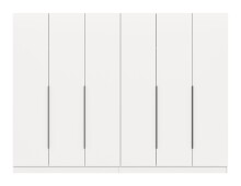Kleiderschrank >Kopenhagen< in Weiß - 240x181x52cm (BxHxT)