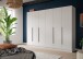 Kleiderschrank >Kopenhagen< in Weiß - 240x181x52cm (BxHxT)