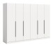 Kleiderschrank >Kopenhagen< in Weiß - 240x181x52cm (BxHxT)