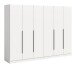 Kleiderschrank >Kopenhagen< in Weiß - 240x181x52cm (BxHxT)