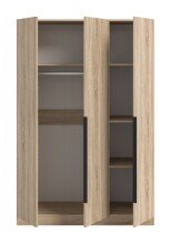 Kleiderschrank >Kopenhagen< in Sonoma Eiche - 120x181x52cm (BxHxT)