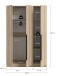 Kleiderschrank >Kopenhagen< in Sonoma Eiche - 120x181x52cm (BxHxT)