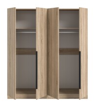 Kleiderschrank >Kopenhagen< in Sonoma Eiche - 160x181x52cm (BxHxT)