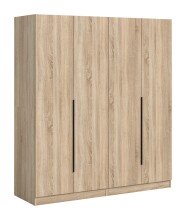 Kleiderschrank >Kopenhagen< in Sonoma Eiche - 160x181x52cm (BxHxT)