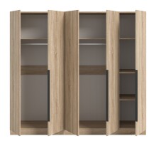 Kleiderschrank >Kopenhagen< in Sonoma Eiche - 200x181x52cm (BxHxT)