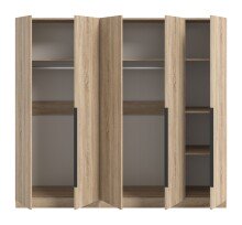 Kleiderschrank >Kopenhagen< in Sonoma Eiche - 200x181x52cm (BxHxT)
