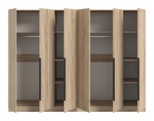 Kleiderschrank >Kopenhagen< in Sonoma Eiche - 240x181x52cm (BxHxT)