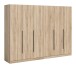 Kleiderschrank >Kopenhagen< in Sonoma Eiche - 240x181x52cm (BxHxT)