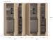 Kleiderschrank >Kopenhagen< in Sonoma Eiche - 240x181x52cm (BxHxT)