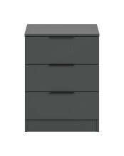 Nachtkommode >Kopenhagen< in Anthrazit - 45x60x40cm (BxHxT)