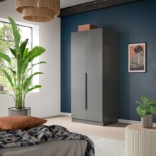 Kleiderschrank >Kopenhagen< in Anthrazit -...