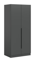 Kleiderschrank >Kopenhagen< in Anthrazit - 80x181x52cm (BxHxT)