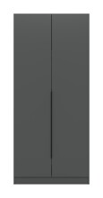 Kleiderschrank >Kopenhagen< in Anthrazit - 80x181x52cm (BxHxT)
