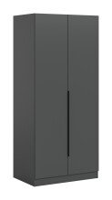 Kleiderschrank >Kopenhagen< in Anthrazit - 80x181x52cm (BxHxT)