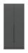 Kleiderschrank >Kopenhagen< in Anthrazit - 80x181x52cm (BxHxT)