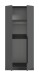 Kleiderschrank >Kopenhagen< in Anthrazit - 80x181x52cm (BxHxT)