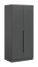 Kleiderschrank >Kopenhagen< in Anthrazit - 80x181x52cm (BxHxT)