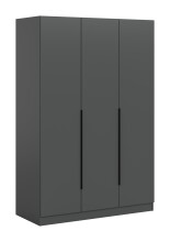 Kleiderschrank >Kopenhagen< in Anthrazit - 120x181x52cm (BxHxT)