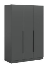 Kleiderschrank >Kopenhagen< in Anthrazit - 120x181x52cm (BxHxT)