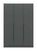 Kleiderschrank >Kopenhagen< in Anthrazit - 120x181x52cm (BxHxT)