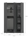Kleiderschrank >Kopenhagen< in Anthrazit - 120x181x52cm (BxHxT)