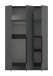 Kleiderschrank >Kopenhagen< in Anthrazit - 120x181x52cm (BxHxT)