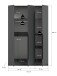 Kleiderschrank >Kopenhagen< in Anthrazit - 120x181x52cm (BxHxT)