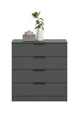Kommode >Kopenhagen< in Anthrazit - 74x79x35cm (BxHxT)