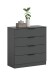Kommode >Kopenhagen< in Anthrazit - 74x79x35cm (BxHxT)