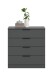Kommode >Kopenhagen< in Anthrazit - 74x79x35cm (BxHxT)