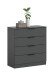 Kommode >Kopenhagen< in Anthrazit - 74x79x35cm (BxHxT)